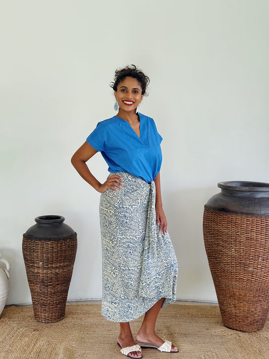 Flora Midi Tie Skirt