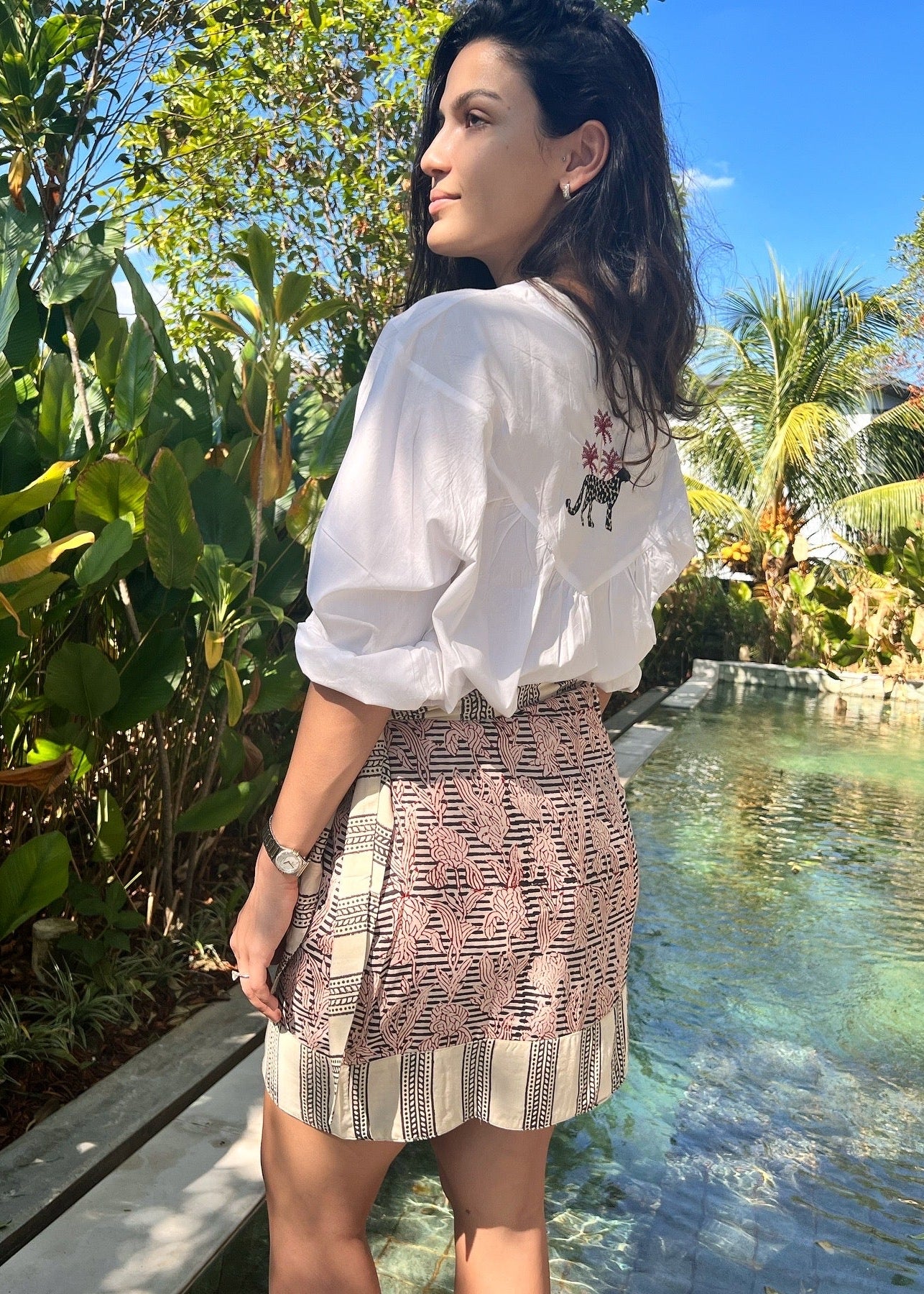 Marseille Embroidered Palm Top