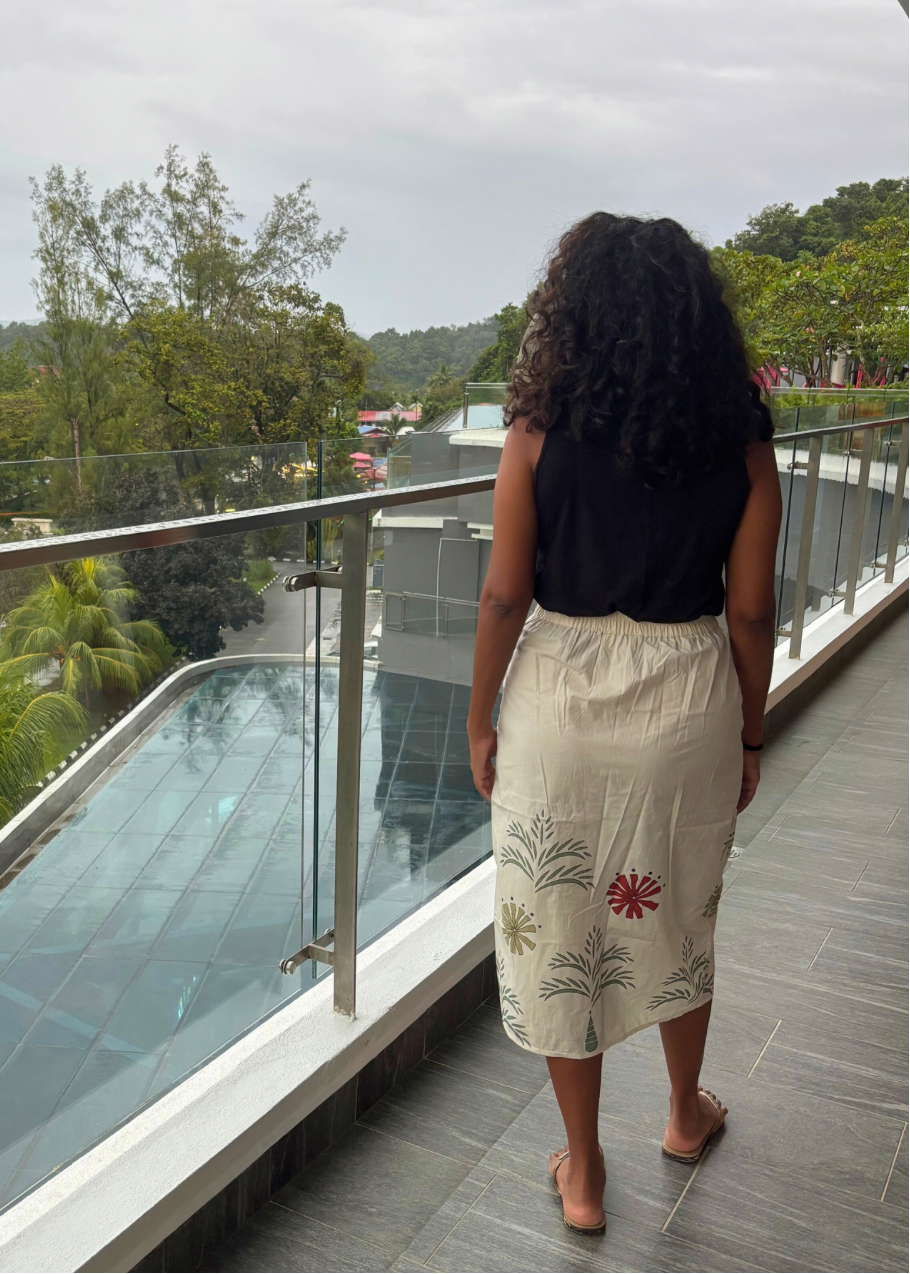 Dessert Palm Organic Midi Skirt