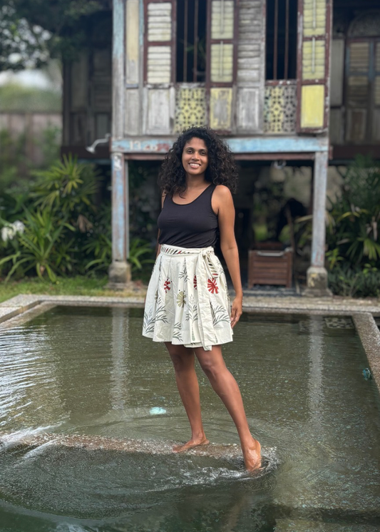 Dessert Palm Organic Wrap Short Skirt