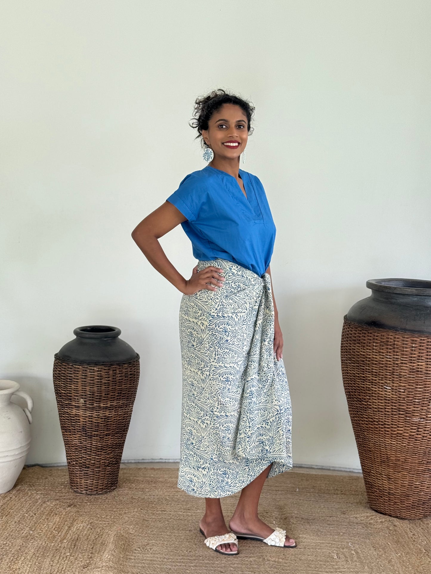 Flora Midi Tie Skirt