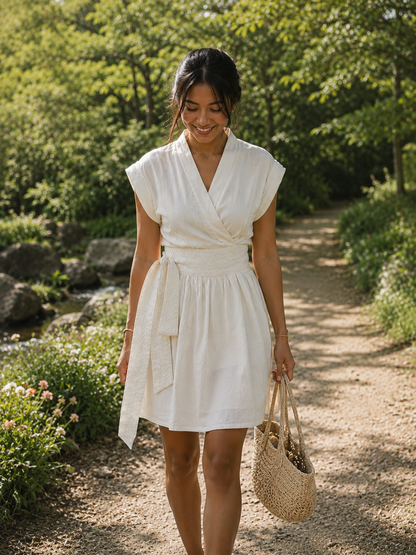Mykonos Short Wrap Dress