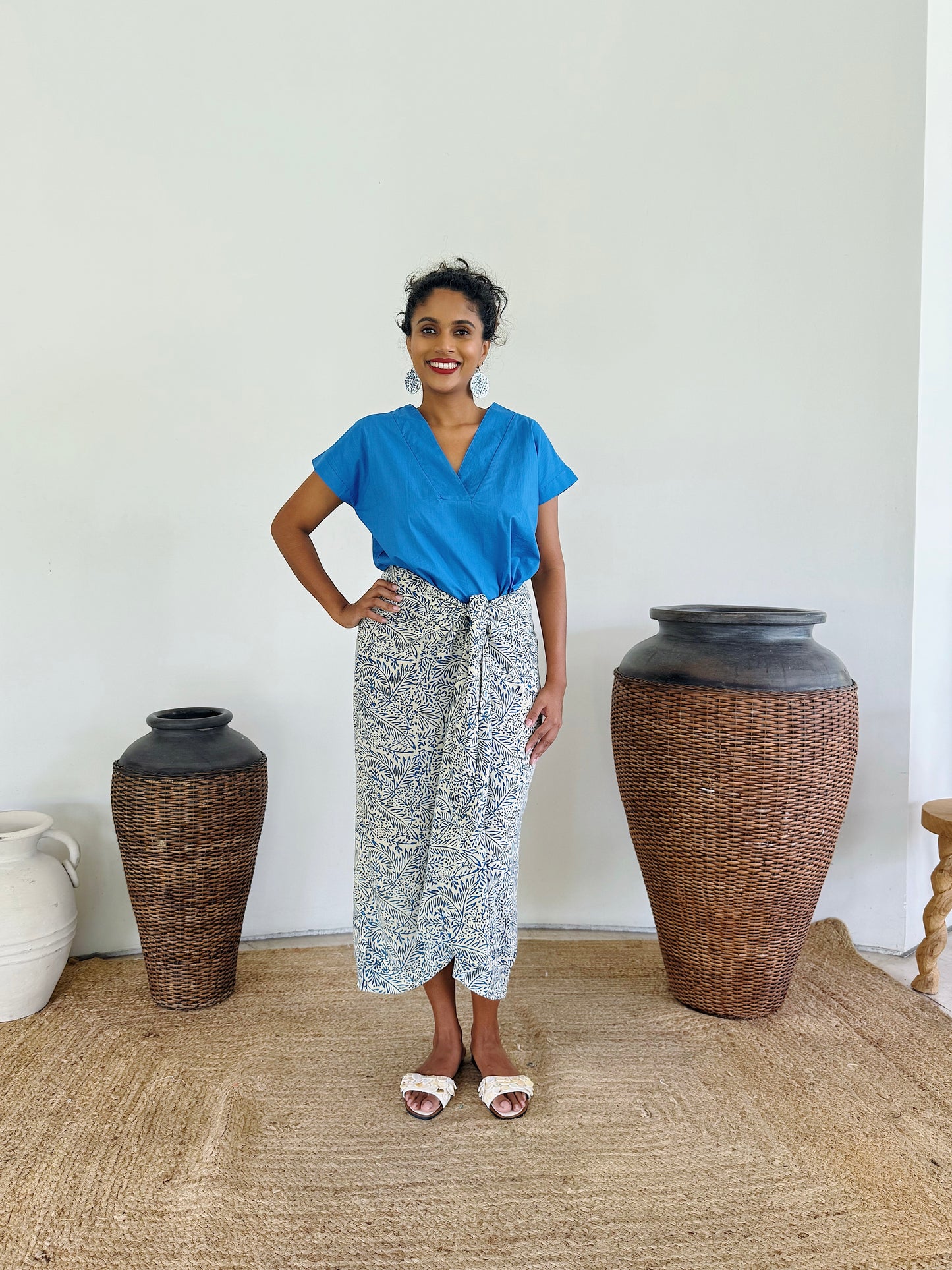 Flora Midi Tie Skirt