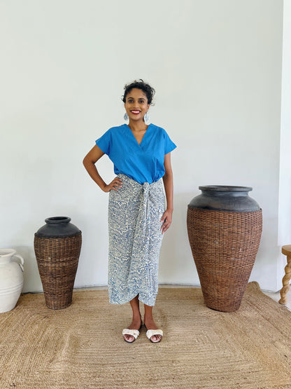 Flora Midi Tie Skirt