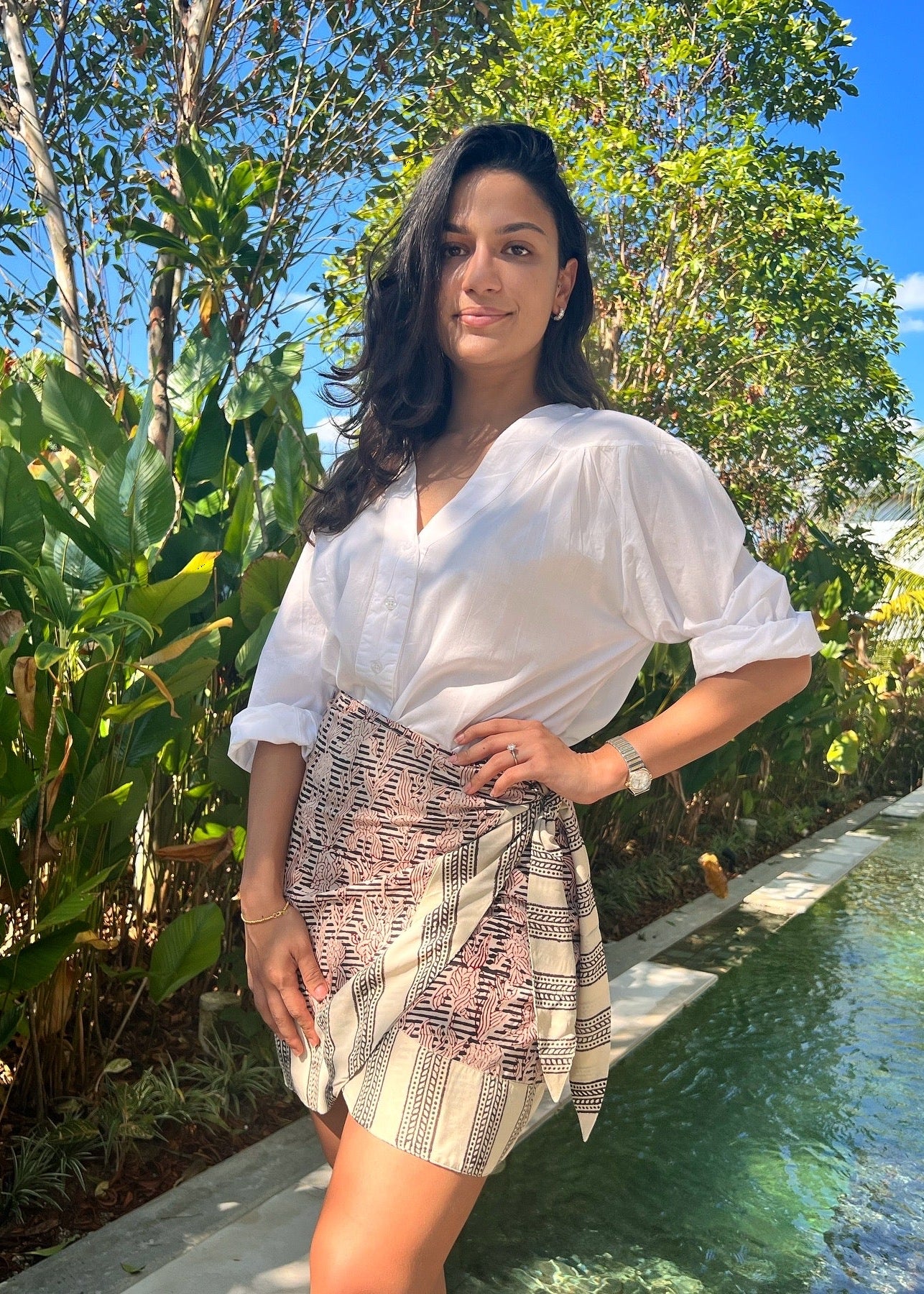 Marseille Embroidered Palm Top