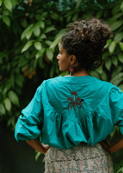 Marseille Embroidered Palm Top