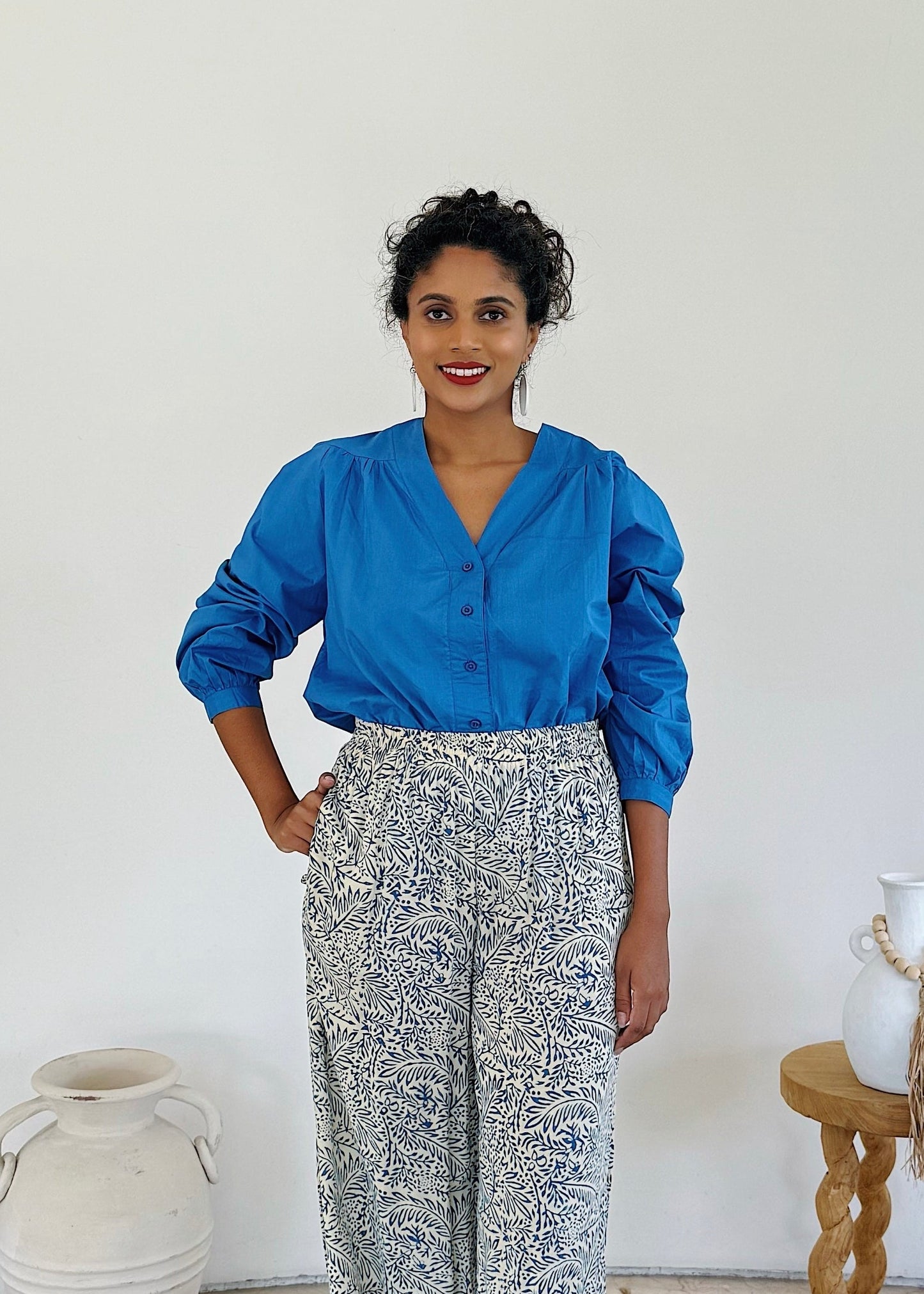 Marseille Embroidered Palm Top