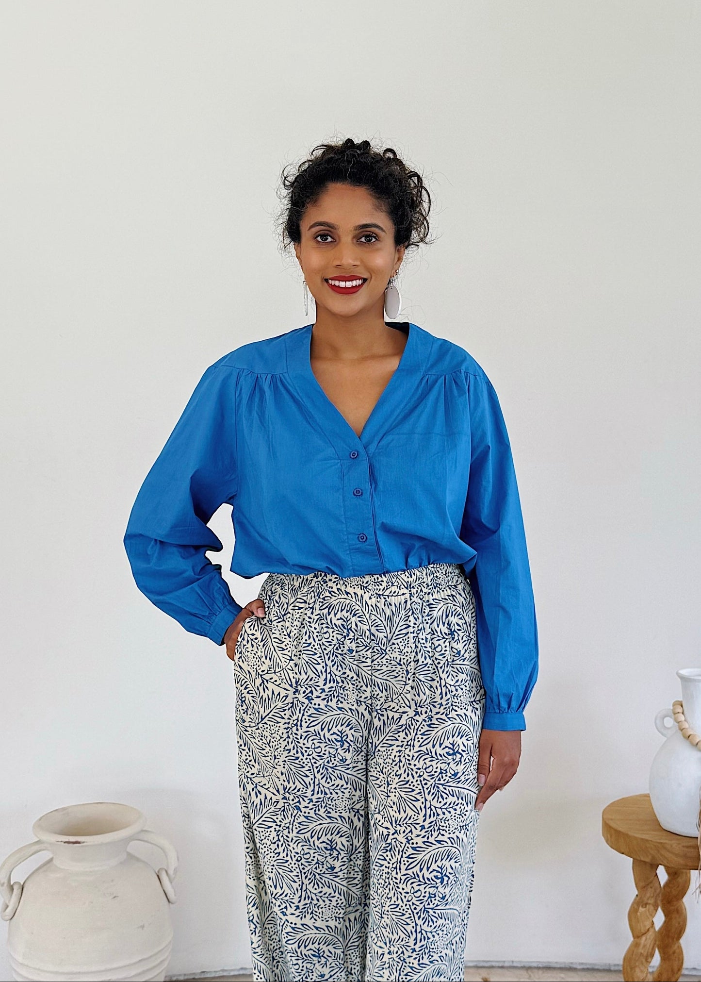 Marseille Embroidered Palm Top