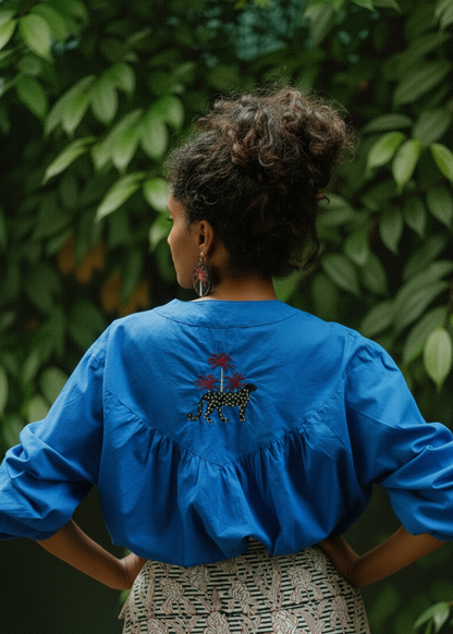Marseille Embroidered Palm Top