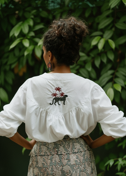 Marseille Embroidered Palm Top